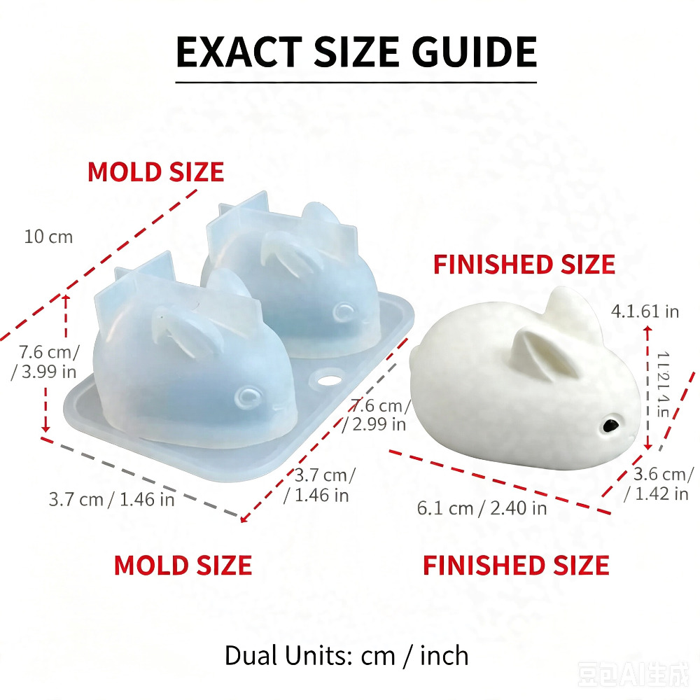 3D Mini Rabbit Silicone Mold F - Candle Making Tutorial ulasan dan harga