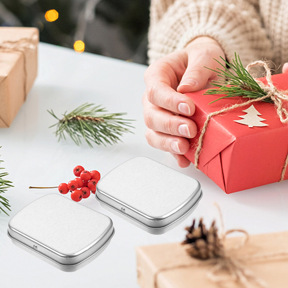 5Pcs Portable Metal Tin Box Co - Tin Container Lid ulasan dan harga