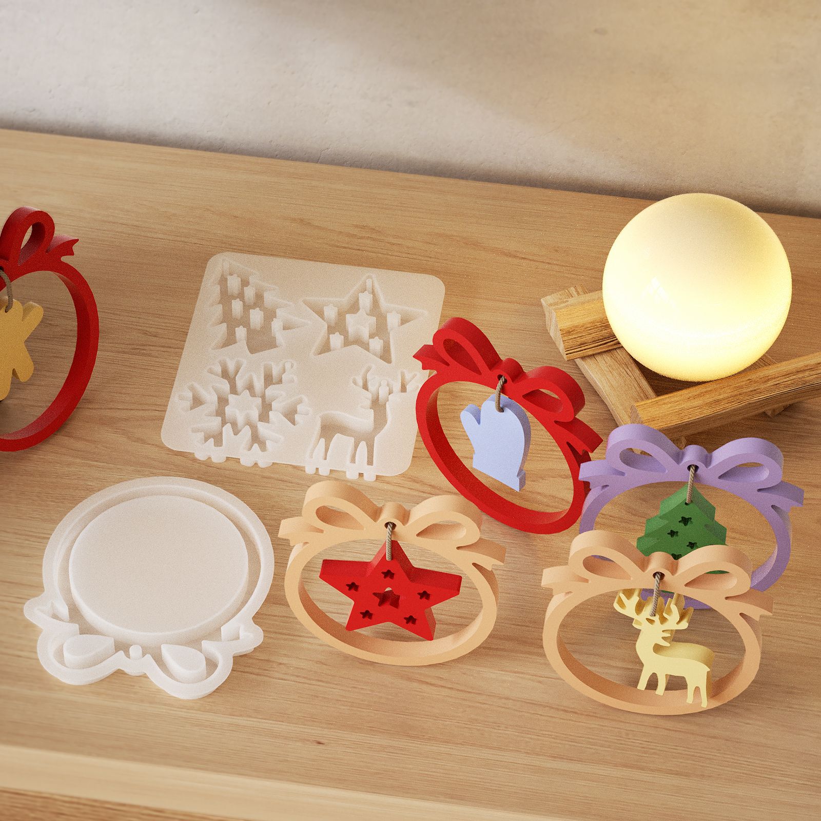 1/3 piece Christmas resin sili - Candle Making Tutorial ulasan dan harga