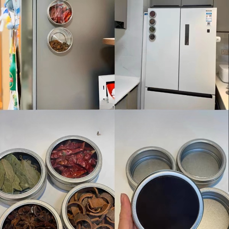 Magnetic Spice Tins with Clear - Tin Container Lid ulasan dan harga
