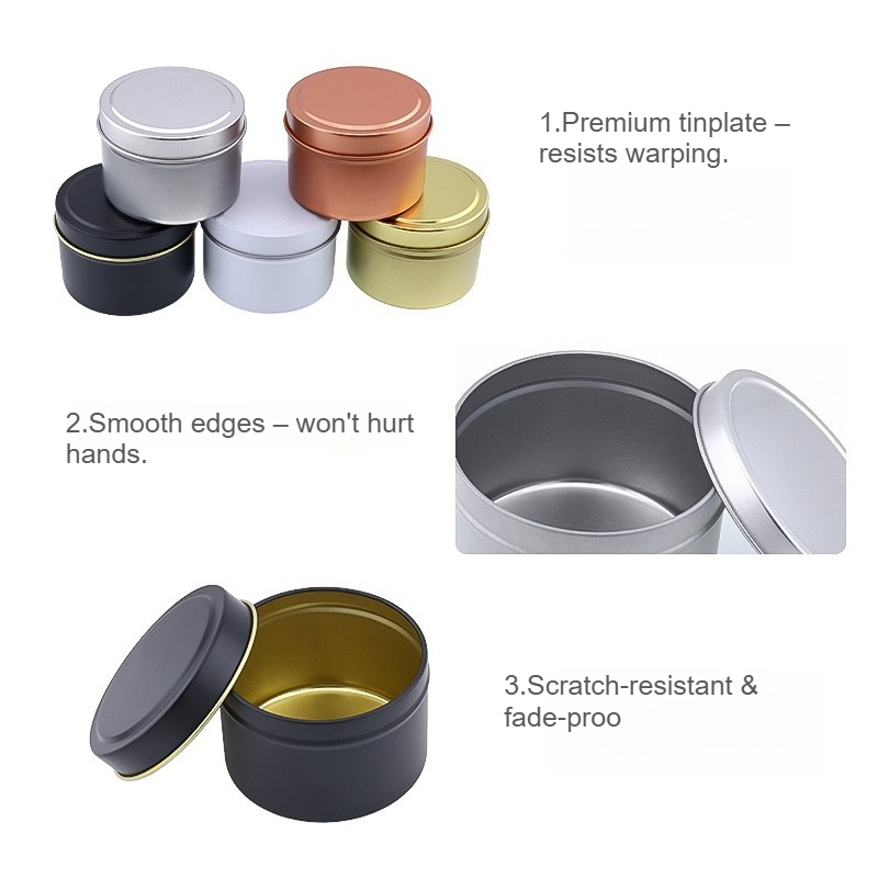 Round Aluminum Candle Tins wit - Candle Making Jars With Lids ulasan dan harga