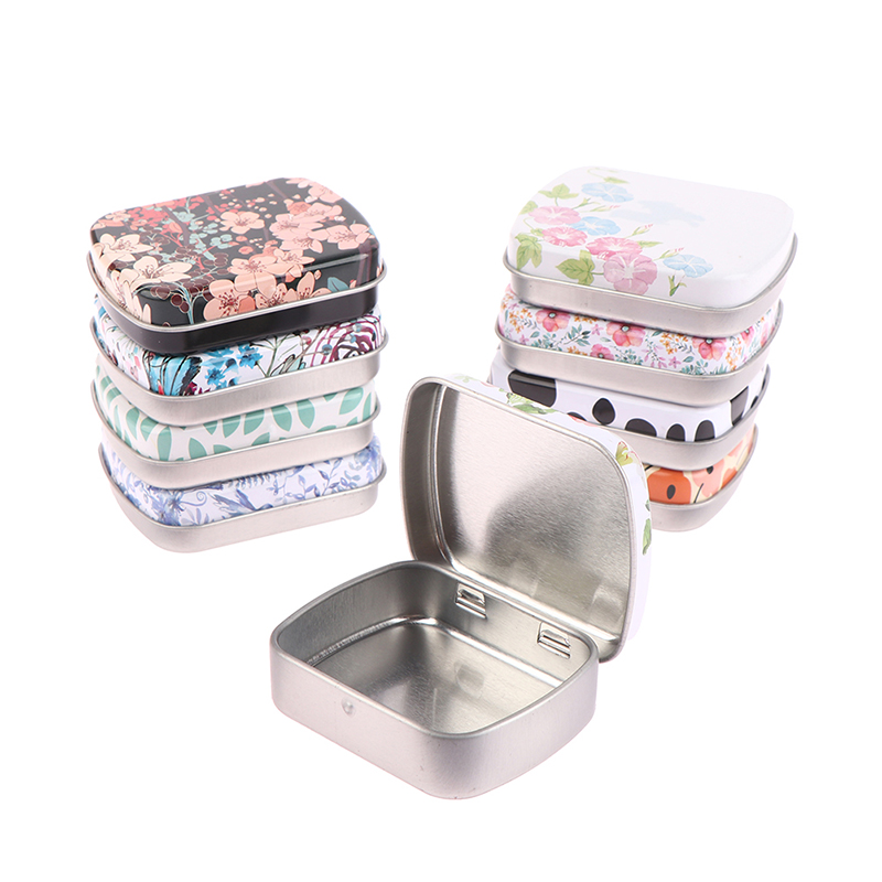 Mini Tin Box Metal Hinged with - Tin Container Lid ulasan dan harga