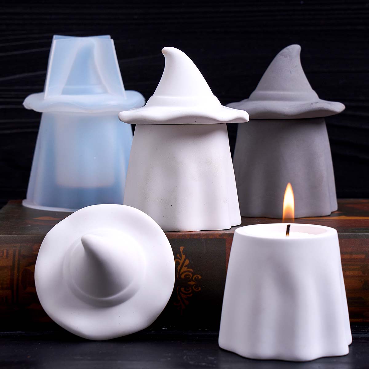 Ghost Wizard Candle Jar Silico - Candle Making Jars With Lids ulasan dan harga