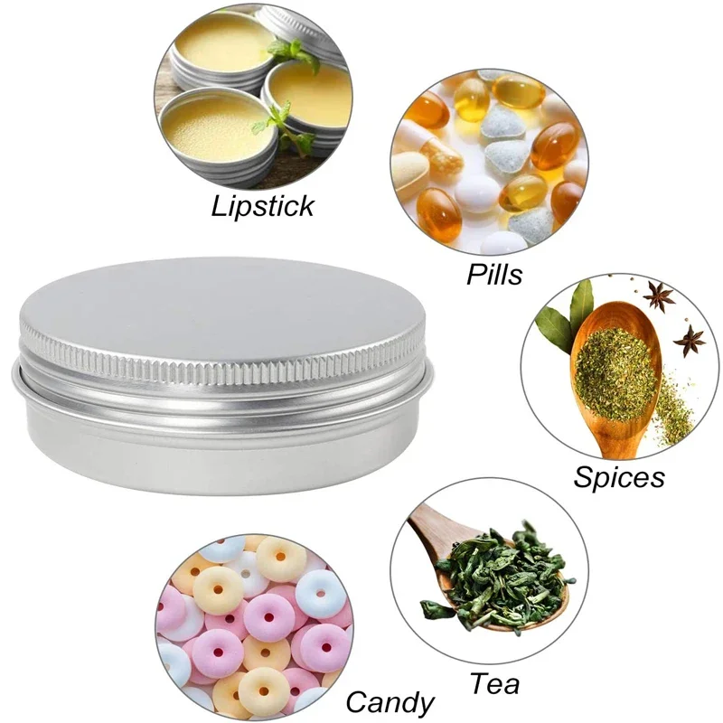 10Pcs Empty 5g-60g Round Alumi - Tin Container Lid ulasan dan harga